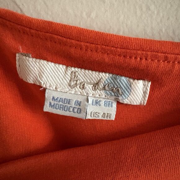 Boden Orange Ruched Cap Sleeve Off Shoulder BodyCon Mini Dress Lined SZ 4‎ Small - Picture 6 of 10